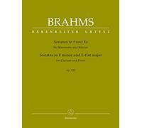 Sonaten in f-Moll und Es-Dur für Klarinette und Klavier op. 120. Spielpartitur mit Stimmen, Urtextausgabe