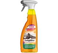 Sonax 02494000 Cockpit Star 750 ML | Detergente per abitacolo per tutte le materie plastiche all'interno dell'auto con un profumo fresco e alla moda