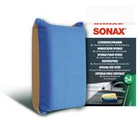 SONAX Spugna per vetri (1 pezzo) con doppia funzione: assorbe l’umidità in una sola passata e garantisce un effetto antiappannante | Art. N. 04171000