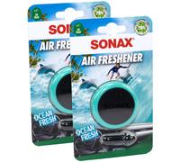 SONAX 2 Pezzi Ocean-Fresh Deodorante Per Auto Per Griglie Di Ventilazione