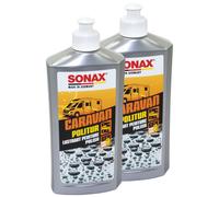 SONAX 2x Politur Caravan 500 ml per Wohnwagen Lackpflege GfK Camping
