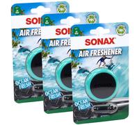 SONAX 3 Pezzi Ocean-Fresh Deodorante Per Auto Per Griglie Di Ventilazione