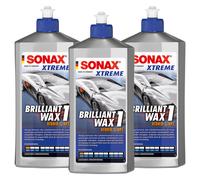 Sonax 3x 500 ML Xtreme Brillante Wax Detergente 1 Hybrid Npt Cera Dura