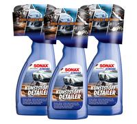 Sonax 3x 500 ML Xtreme Plastica Detailer Interno + Cura Automobile Auto