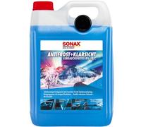 SONAX Antigelo + trasparenza fino a -18 °C (5 litri) protezione antigelo | Detergente per parabrezza con fresco profumo di agrumi per il lavaggio in inverno.