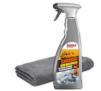 Sonax Caravan - Set di pulizia interni per camper, 750 ml, con deodorante + panno in microfibra, per plastica, pelle, legno, alluminio e superfici verniciate o laminate nella roulotte