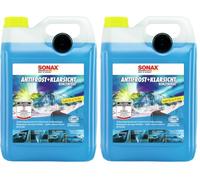 SONAX Concentrato antigelo per Parabrezza (5 Litri) impedisce Il congelamento dell'impianto lavavetri e degli ugelli dello spruzzatore | Art.N. 03325050 (Confezione da 2)