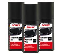 SONAX Cura Plastica Nero, Rinfrescatore Colore 3X 100 ml, Addetto alla Cura