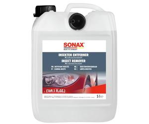 SONAX Detergente rimuovi insetti (5 Litri) Detergente speciale per rimuovere residui di insetti da superfici in vetro, vernice, cromature e plastica | Art. N. 05335000