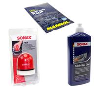 Sonax Detergente Set Polish & Wax Cera Colore Blu 500 ML +P-Ball +Microfasertuch