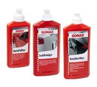 Sonax Esterno Vernice Cura Set 3-teilig Pulizia & Auto Detergente Hartwax