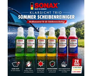 SONAX KlarSicht Trio Set Concentrato Lavavetri 1:100 6x