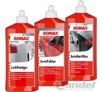 SONAX Lackpflege-Set Politur-Set 3-TEILIG Detergente Vernice Polish Auto Cera