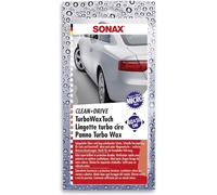 SONAX Panno Clear+Drive Turbo Wax per Auto Imbevuto con Speciali Sostanze 40X50