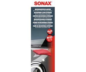 SONAX Panno in microfibra per esterni dell'auto. Elimina residui polish e cera senza graffiare. Per la finitura perfetta della vernice | Art. 04162000