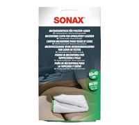 SONAX Panno in microfibra per tappezzeria e pelletteria (1 pezzo) rimuove lo sporco da imbottiti, superfici in tessuto e pelle. 40x40cm. Lavabile fino a 60°C | Art. N. 04168000