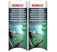 SONAX Panno in microfibra per vetri ed interni (1 pezzo) lavabile e multiuso per auto e casa. Garantisce una pulizia senza aloni | Art. N. 04984000 (Confezione da 2)