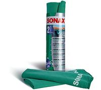SONAX Panno Microfibra PLUS per interni e vetri (2 pezzi) - pulisce senza lasciare strisce, aloni o peluzzi 40x40cm, lavabile fino a 60°C | Art. N. 04165410