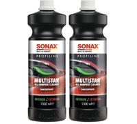 SONAX PROFILINE MultiStar (1 Litro) detergente con elevato potere pulente, tollerabile sui materiali. Adatto per interni ed esterni | Art. N. 06273410 (Confezione da 2)