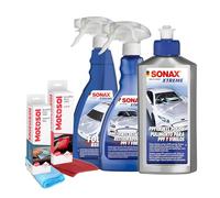 SONAX Salviette umidificate Interni Auto (10 Pezzi) per la Pulizia Profonda di cruscotto, Tessuto, Pelle e plastica. Profumate e con Protezione UV | Art. N. 04159000-057
