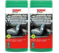 SONAX Salviette umidificate multiuso per la pulizia degli interni (25 pezzi) per una pulizia rapida, semplice e accurata di tutte le superfici dell'abitacolo del veicolo | Art.N. 04122000-057