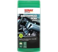 SONAX Salviette umidificate multiuso per plastiche dell'auto (25 pezzi) | Puliscono, curano e proteggono plastica, vinile, legno e gomma nell'abitacolo. Effetto brillante, antipolvere e antistatico.