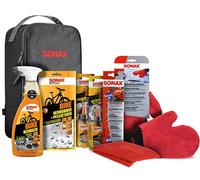 SONAX Set Bike con borsa per la pulizia completa di ogni bicicletta per un look pulito in estate | Art. 07687000