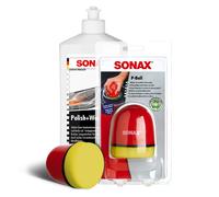 SONAX Set Di Lucidatura E Cera Colore Bianco 500 Ml + P-Ball Pallone Lucidante