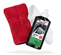 Sonax Set per la cura della pelle dell auto 250 ml panno in microfibra 40 x 40