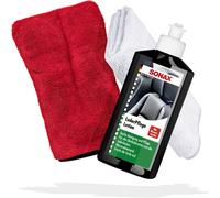Sonax - Set per La Cura Della Pelle Dell'Auto, 250 Ml + Panno in Microfibra 40 X
