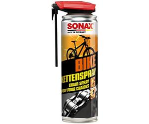 SONAX Spray per catene di bici (300 ml) lubrificante e protettivo per catene, pignoni e ingranaggi. Idrorepellente e anticorrosione | Art. N. 08762000