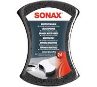 SONAX Spugna multiuso assorbente per lavaggio esterni e interni dell'auto | Per il lavaggio manuale dell'auto, con due lati di applicazione: morbido per lavare e ruvido per sporco ostinato e insetti