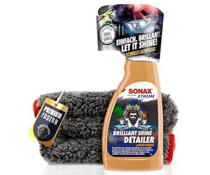 Sonax XTREME Brilliant Shine Detailer 500 ml + panno lucidante | Detergente per una rapida cura della vernice per una lucentezza fresca con effetto perlato