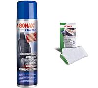 SONAX Xtreme Detergente per Tessuti + Alcantara, Pulisce a Fondo & Panno in Microfibra per Tappezzeria e Pelletteria, Rimuove Lo Sporco da Imbottiti