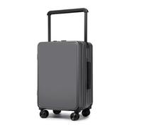 SONAXO Valigia trolley larga montata al centro, valigia con design con gancio per porta di ricarica USB per viaggi d'affari e viaggi (gray 24 inches)