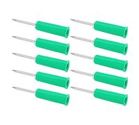 Sonda a Perforazione Filo, 10 Pezzi, Pin di Isolamento con Conversione 2mm a 4mm, PVC e Ottone - Alta Affidabilità, Connessione, Per Uso con Multimetri (Verde)