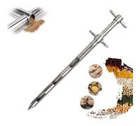 Sonda campionamento polveri inox 304 manuale per granuli | Punta conica per facile inserimento in cereali, polveri e granulati secchi per uso agricolo e industriale