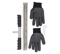 Sonda campione in acciaio inossidabile Lunghezza regolabile Lunghezza durevole Strumento campionatore del terreno manico T per la cura del prato 17 32 32 pollici asta di sonda con