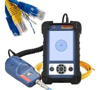 Sonda di ispezione a fibra ottica con microscopio 400X, display tester fibra, kit di ispezione per LC, SC, pulizia universale