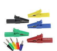 Sonda di prova a banana con clip da 30 A e 55 mm e clip for cavi a banana da 4 mm, 5 pezzi(5PCS Alligator Clips,5PCS yellow)