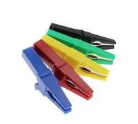 Sonda di prova a banana con clip da 30 A e 55 mm e clip for cavi a banana da 4 mm, 5 pezzi(5PCS Crocodile clip,5PCS red)