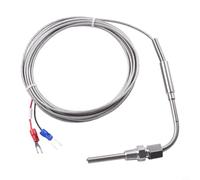 Sonda di temperatura per gas di scarico del motore, termocoppia tipo K, sensore EGT con cavo intrecciato in acciaio inossidabile e blocco filettatura regolabile 1/8 NPT (4M)
