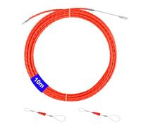 Sonda Elettricista 10 m, φ 4 mm Sonda Passacavi, Tiracavi Cavo con Molla di Guida, Filo di Trafilatura a Spirale, per la Posa di Cavi di Condotti Vuoti, Installazione di Cavo, Arancione