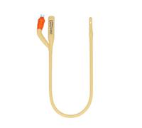 Sonda Foley a due vie con valvola in plastica CH 16 (lattice rivestito in silicone), sterile, senza ftalati, palloncino da 30 a 50 ml