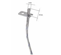 SONDA FUMI CON FLANGIA TERMOCOPPIA TIPO “J” CAVO VETROTEX PER STUFE A PELLET