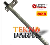 Sonda Fumi NTC 1K per stufe a pellet cavo 100cm con flangia - capsula 4x30mm