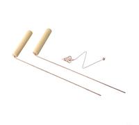 Sonda in rame per rilevamento di tesori d'acqua, strumento di localizzazione in metallo con struttura in rame puro e manico in legno, compatibile