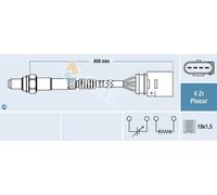 Sonda lambda 77203 FAE per VW AUDI PORSCHE