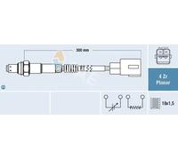 Sonda lambda 77454 FAE per PEUGEOT TOYOTA DAIHATSU CITROËN