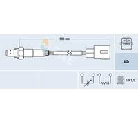 Sonda lambda 77767 FAE per TOYOTA DAIHATSU